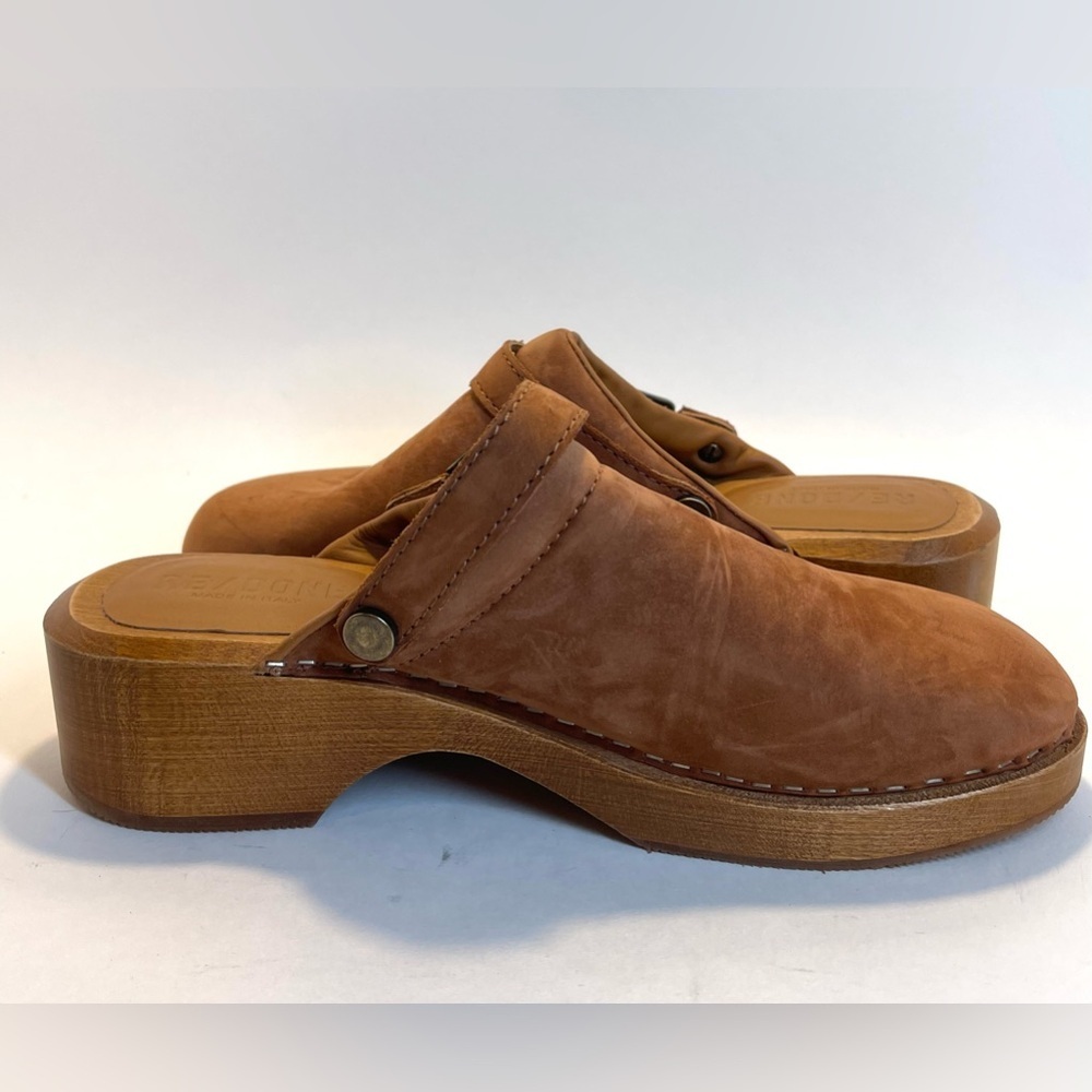 NWOT RE/DONE 70s Suede Platform Clogs Size 37 EU (6.5 US) Made in Italy - Picture 8 of 12